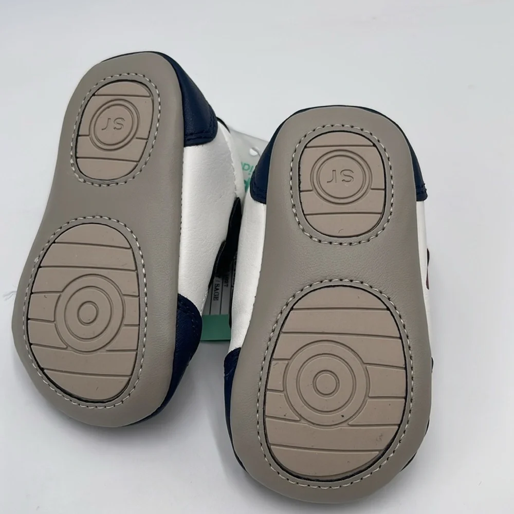 NWT Surprize by Stride Rite Infant Baby Boys Sneakers - Size 6-12M - White/Blue - Picture 5 of 11